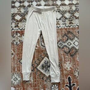 Little Bipsy Ribbed Cream Leggings Size 5-6T